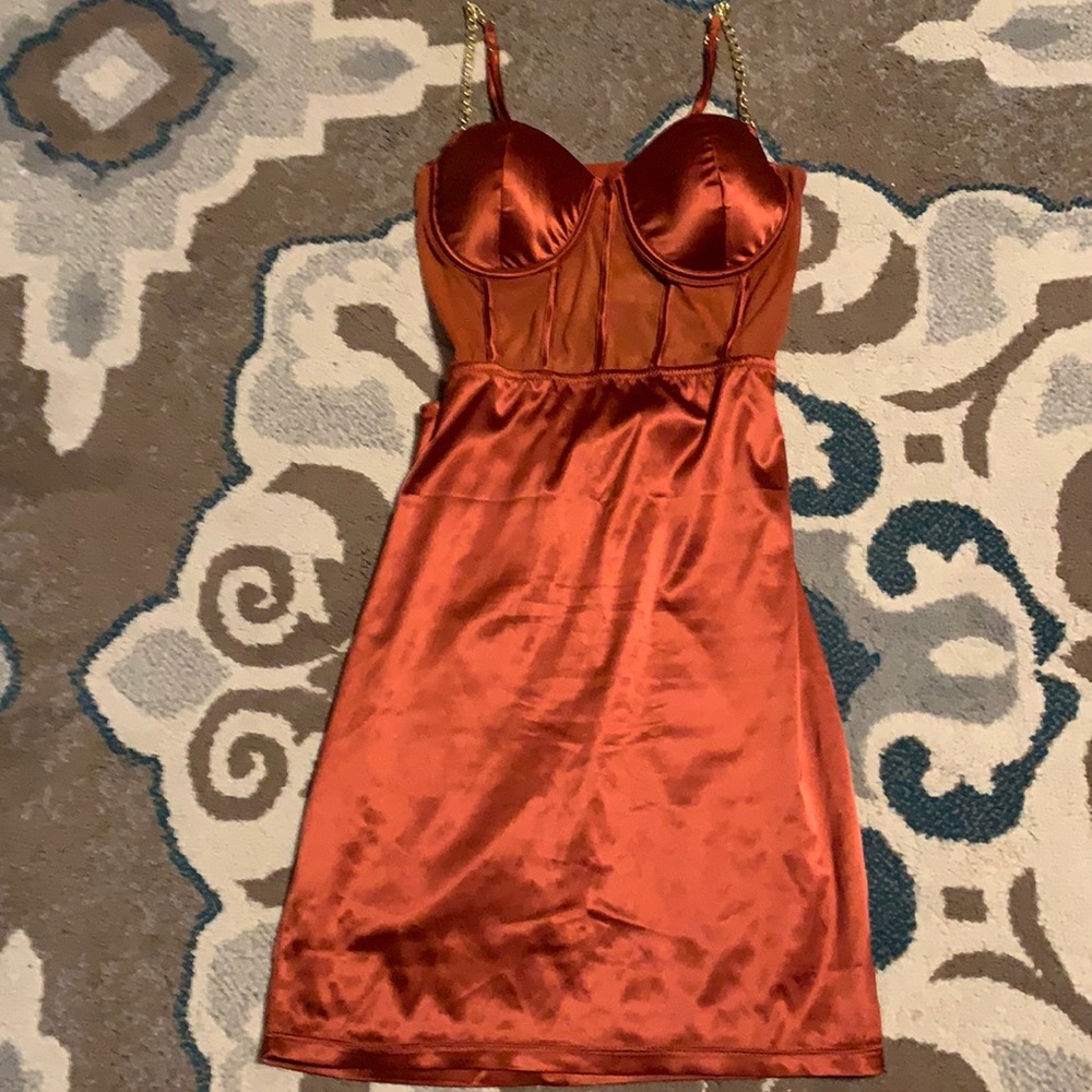 Fashion Nova Copper Dress